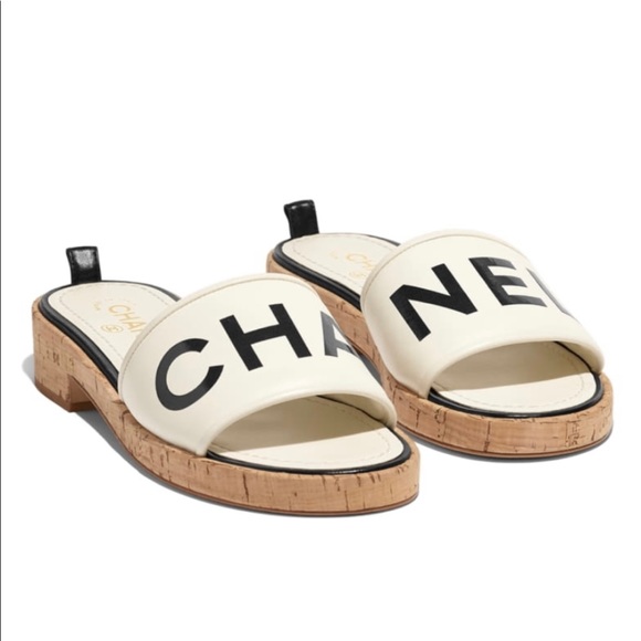 CHANEL Shoes - Chanel Cork Slides Mules Sandals New Size 37 7 19S